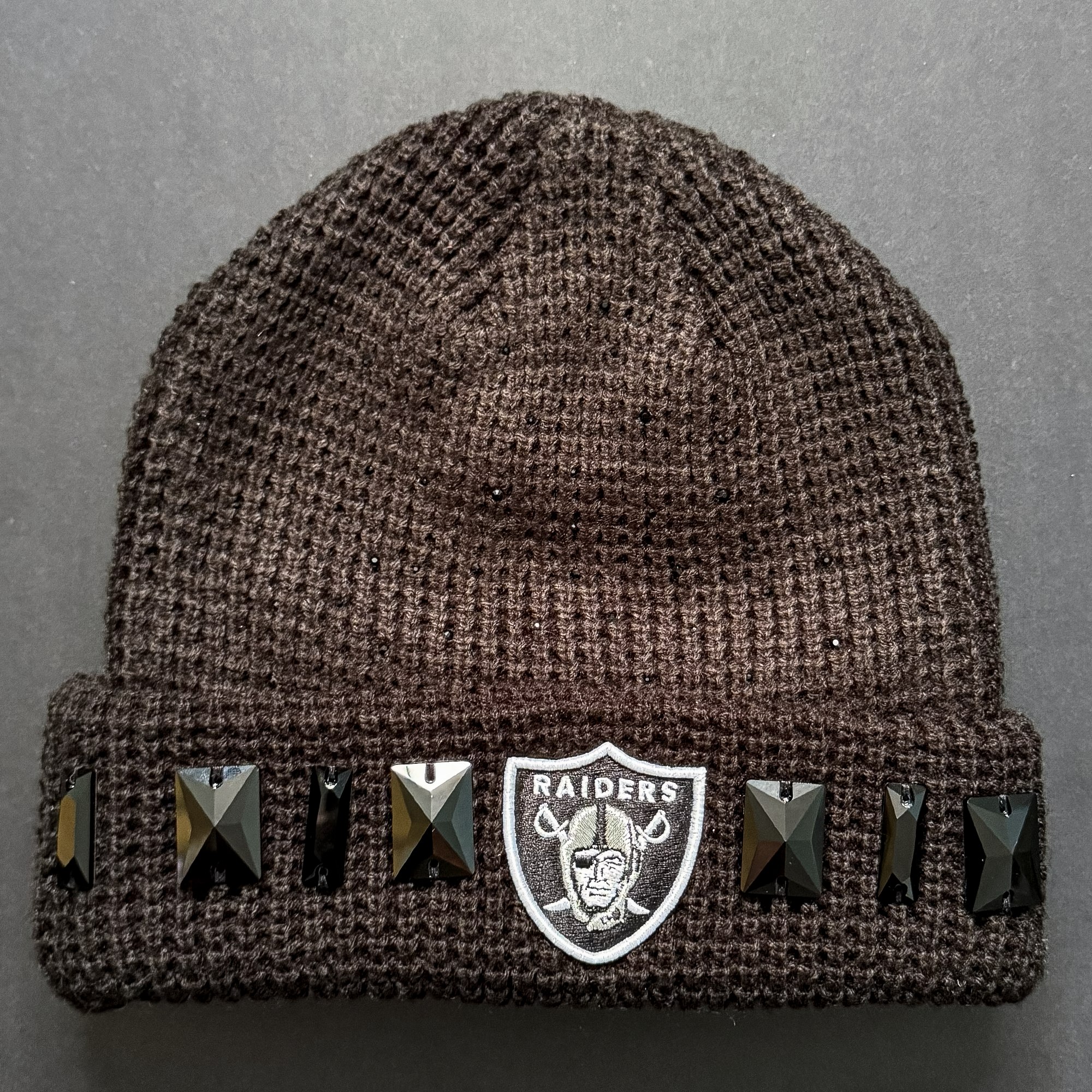 Raiders Obsidian Black Beanie