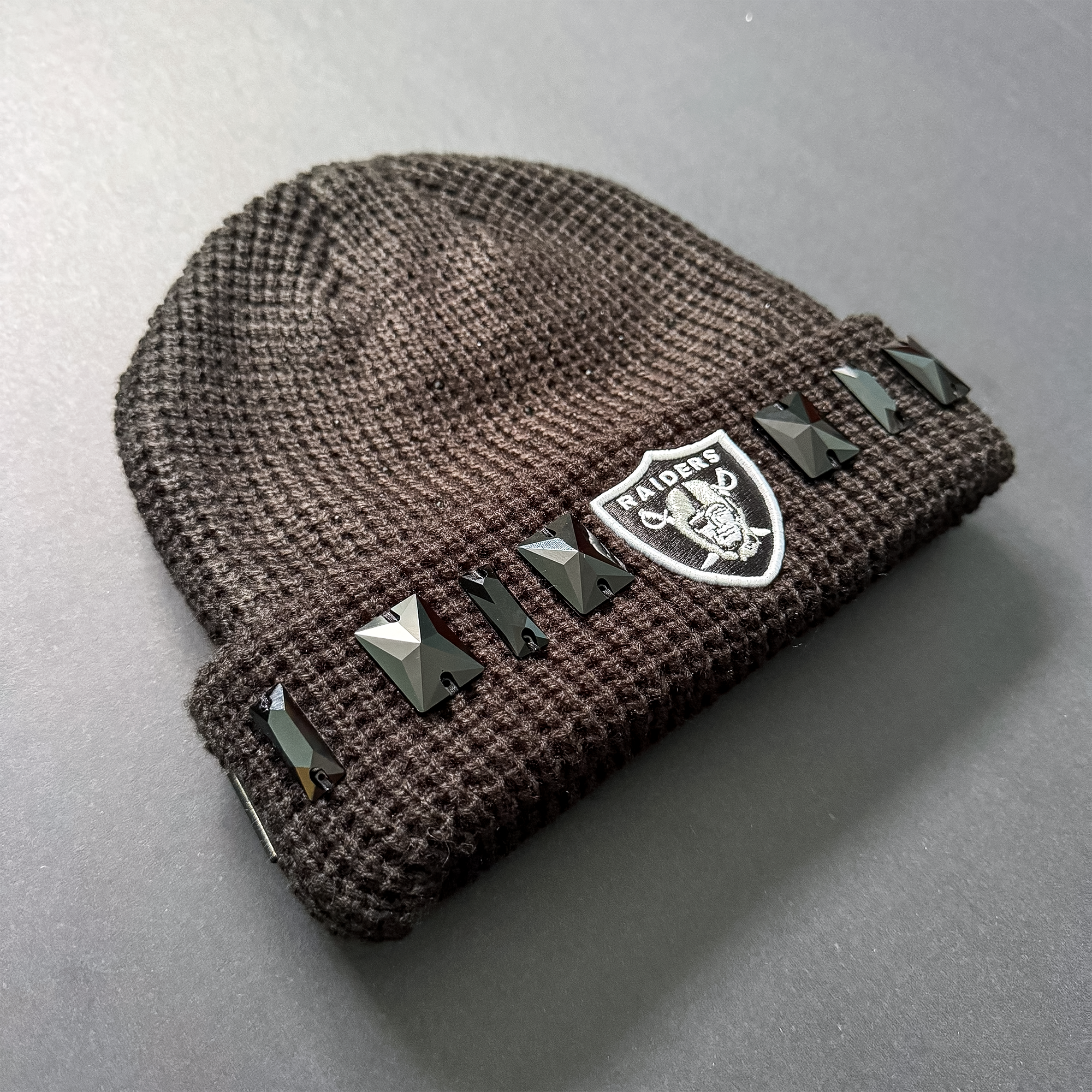 Raiders Obsidian Black Beanie