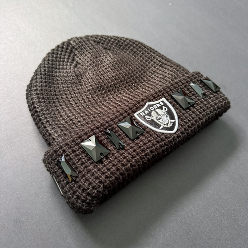 Raiders Obsidian Black Beanie